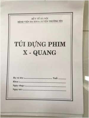 In túi đựng X-Quang - Giấy Bao Bì Tân Gia Bình - Công Ty TNHH Tân Gia Bình